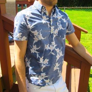 Tropical “Polo Style” S/S Button Down